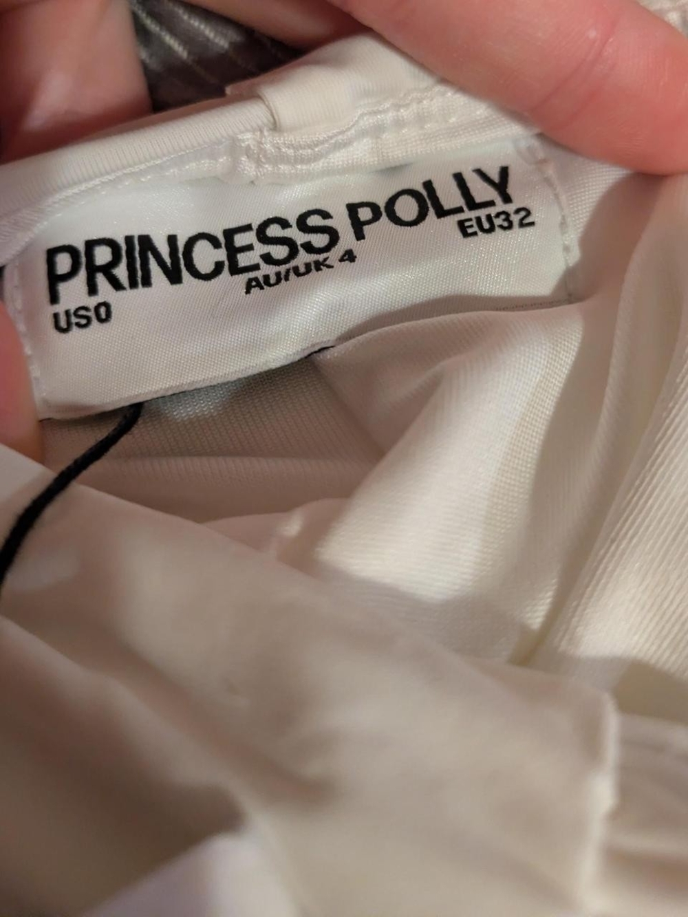 NWT Princess Polly White Off-Shoulder Cutout Mini Dress - Picture 7 of 7